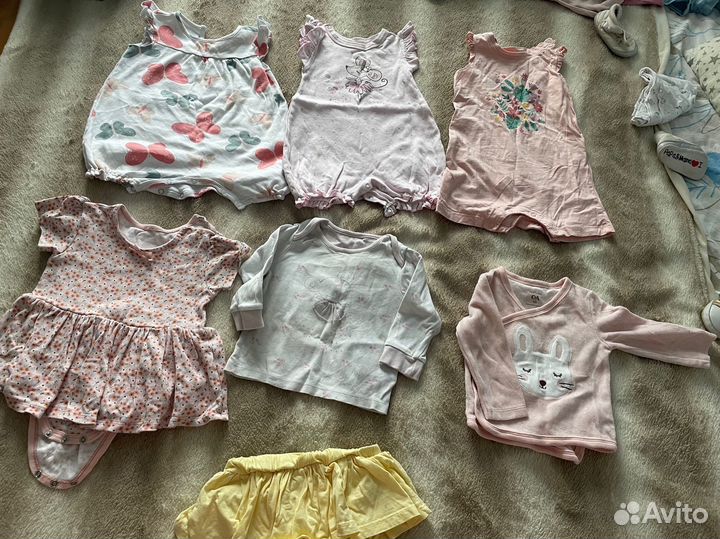 Большой пакет вещей на девочку 68-74-80