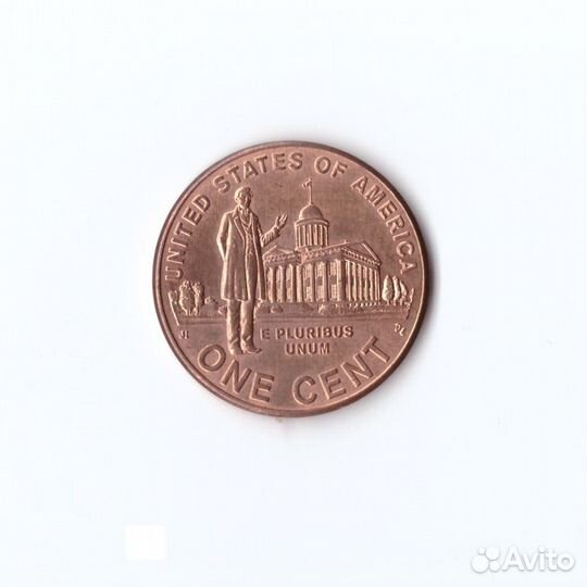 1 цент 2009 США — Карьера в Иллинойсе. 200 лет со