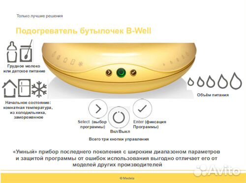 Подогреватель электрический, смартсоска medela