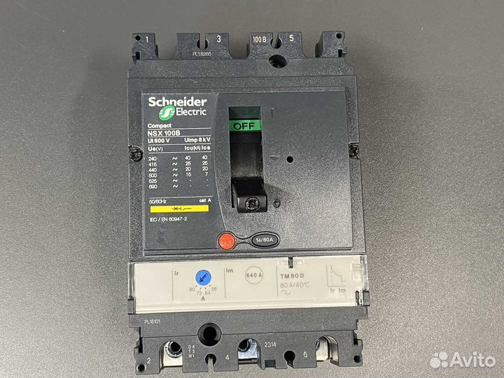 Schneider NSX100B TM-D Автомат, новый, 1 шт