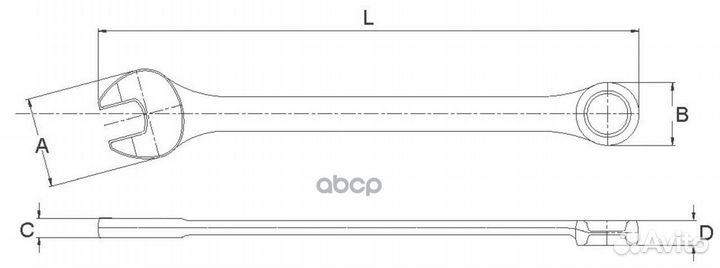 Ключ комбинированный 17мм awt-ers17 Licota