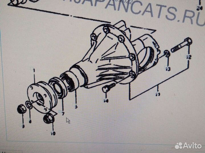 Сальник переднего редуктора Suzuki grand Vitara