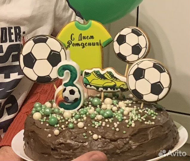 Свеча на торт, шар цифра 3