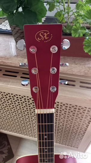 Гитара дредноут SX CD / цвет винный