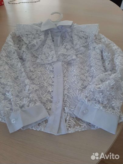 Блузка белая школьная 146