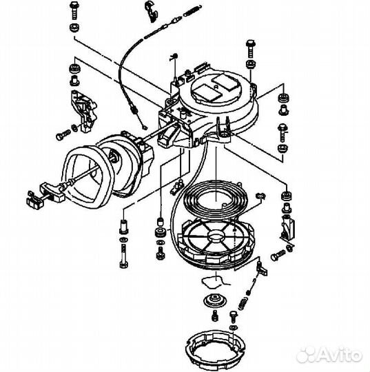 Ручной стартер Yamaha (Ямаха) и аналоги 40 л.с 2т