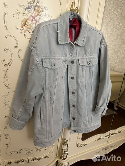 Zara джинсовая куртка xs