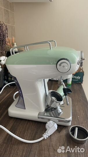 Новая Ariete vintage кофемашина зеленая