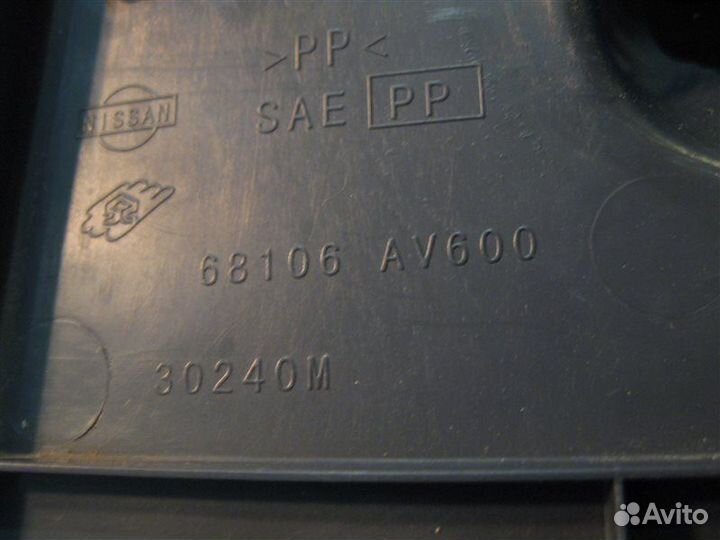 Накладка торпедо нижняя под рулевым колесом левая