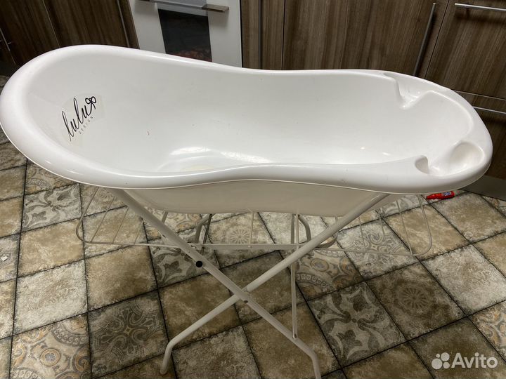 Детская ванна с подставкой+горка+стул для купания
