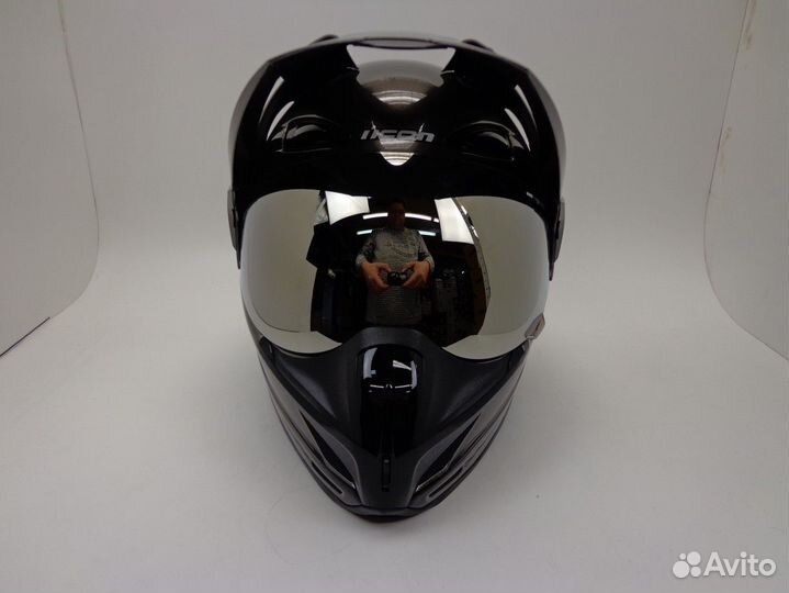 Шлем icon airframe pro quicksilver - black