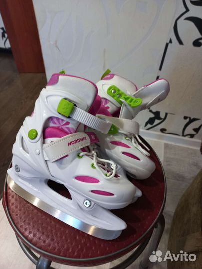 Коньки детские раздвижные р.30-33