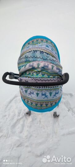 Детские санки коляска с колесами бу