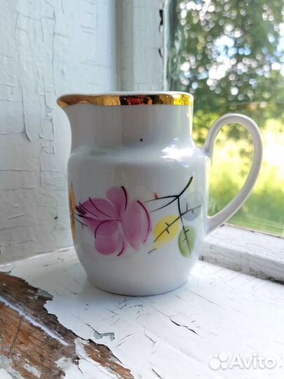 Бронь Елена Молочник Рига, винтаж, ручная роспись