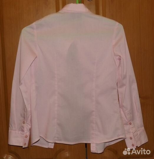 Детская блузка розовая 140 см б.у. школьная