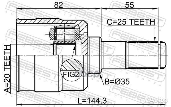 ШРУС внутренний hyundai ix35 2009-2015 1211-IX3