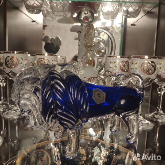 Цветной хрусталь статуэтка Лев