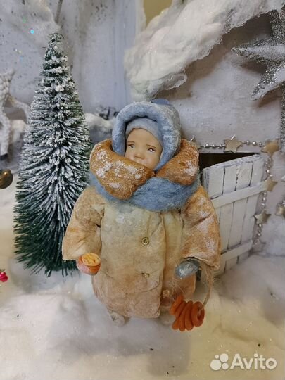 Ватные елочные игрушки