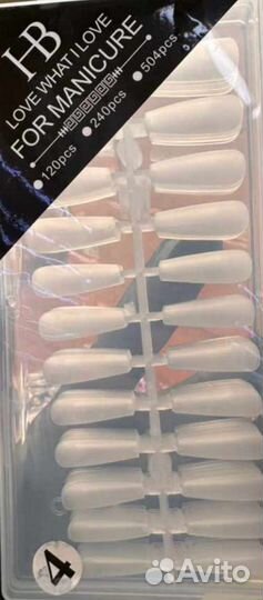 Типсы гелевые для ногтей 240шт упаковка