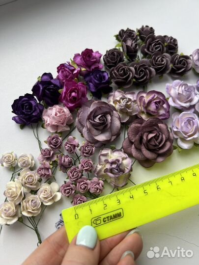 Цветы для скрапбукинга бумажные Тайланд