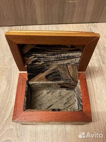 Шкатулка раритет ручной работы 12*8*7 см дерево