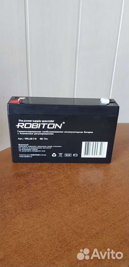 Аккумулятор 6В 7Ач robiton свинцово-кислотный