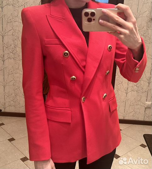 Розовый пиджак zara, размер XS