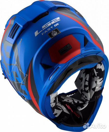LS2 Мотошлем MX437 fast alpha (синий)