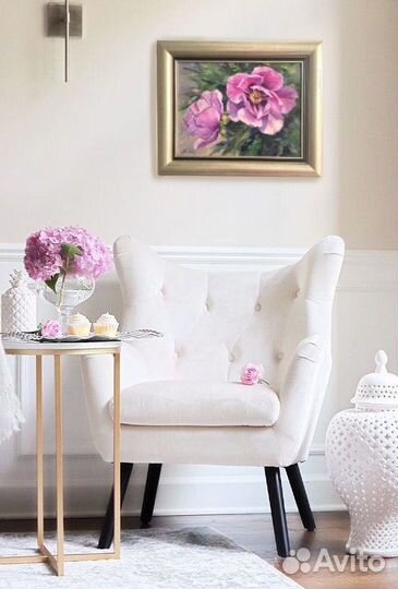 Картина маслом Пионы