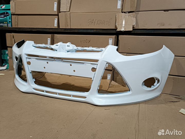 Бампер передний ford focus 3 цвет белый