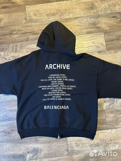 Balenciaga zip hoodie archive