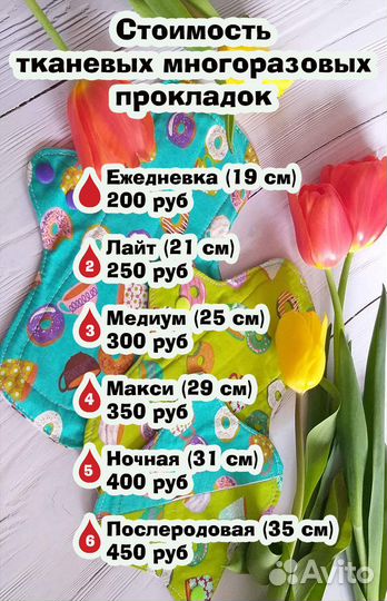 Новые. Многоразовые гигиенические прокладки