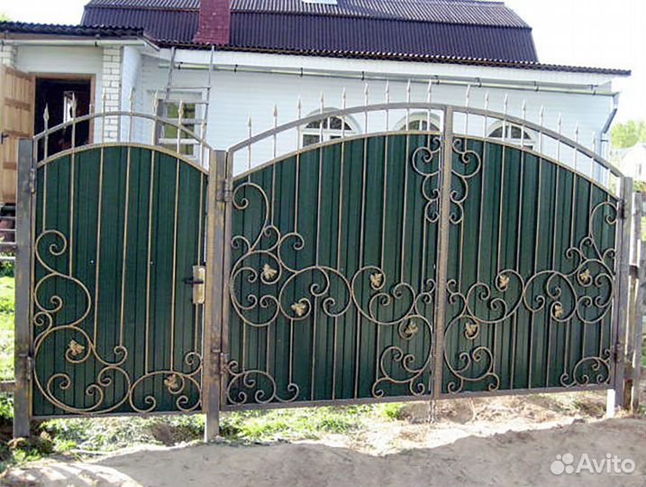 Кованные распашные ворота от производителя