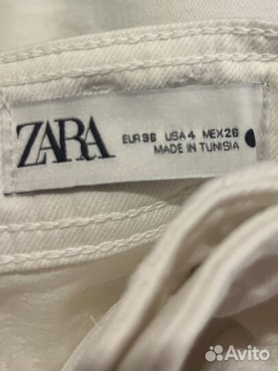 Джинсы zara 36 белые