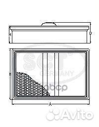 Воздушный фильтр mercedes vario sb2086 SCT