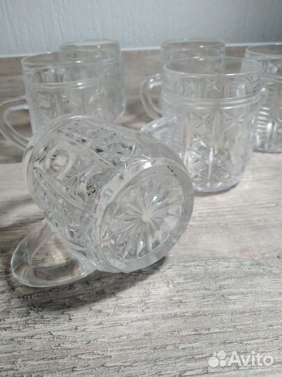 Кружки СССР стекло 6 шт