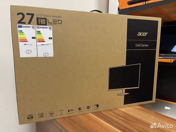 Монитор Acer K273Ebmix 27 дюймов, TFT, 100 Hz