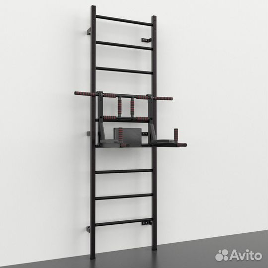 Шведская стенка + Турник Мультихват, Черная