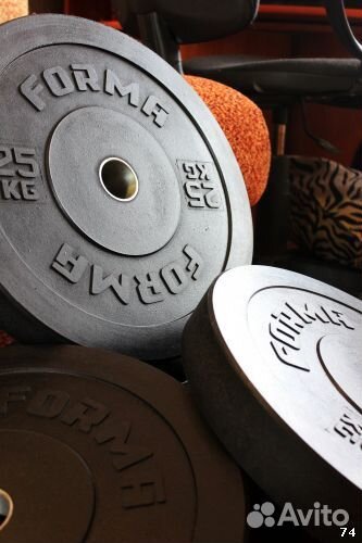 Диск бамперный 25 кг Forma (черный)