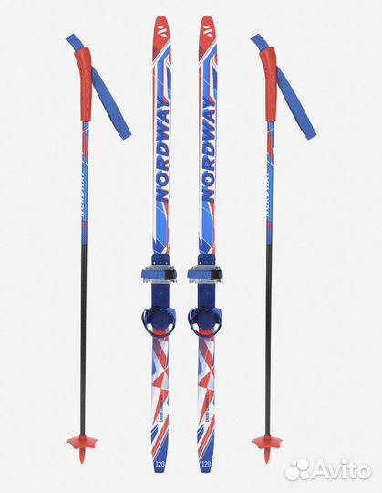 Комплект лыжный детский nordway 100 см лыжи
