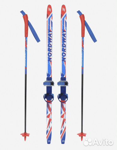 Комплект лыжный детский nordway 100 см лыжи