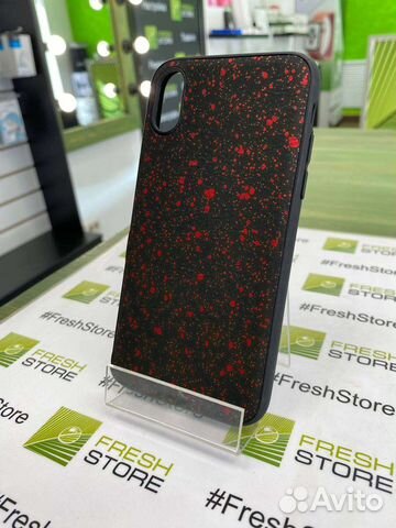 Чехол силиконовый пятнистый для iPhone X/Xs