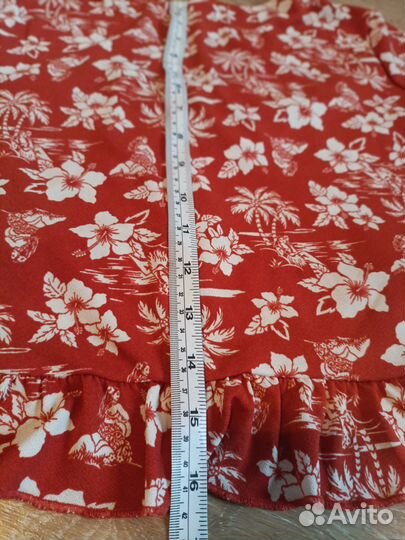 Топ короткий в цветочкек красный Befree 42 (S)