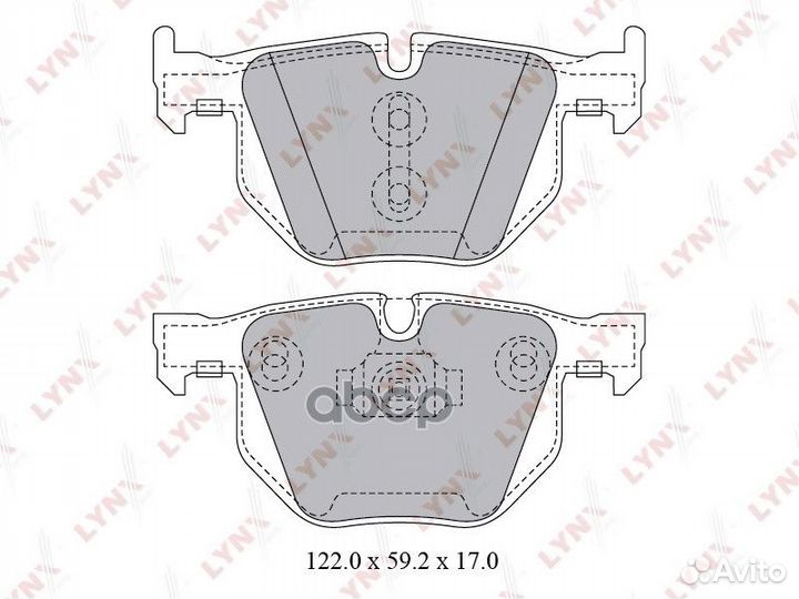 Колодки тормозные дисковые зад BD1428 lynxauto