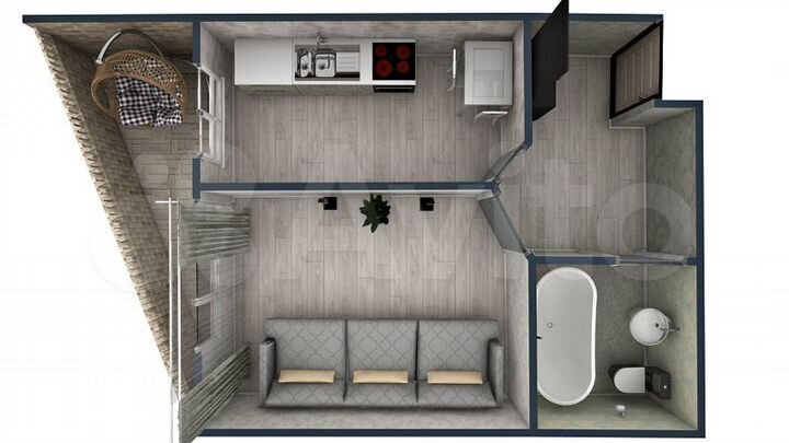 1-к. квартира, 43,4 м², 9/17 эт.