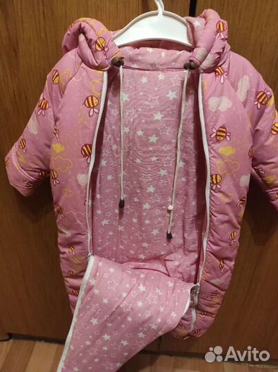 Комбинезон демисезонный утепленный Пчёлка, 62