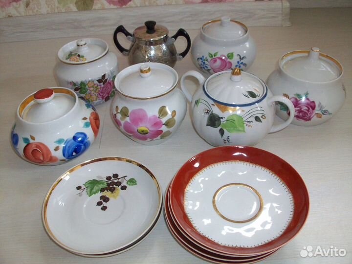 Сахарницы блюдца Дулево Вербилки Барановка СССР от