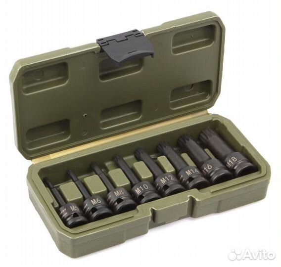 Набор бит -головок ударных 1/2 Spline