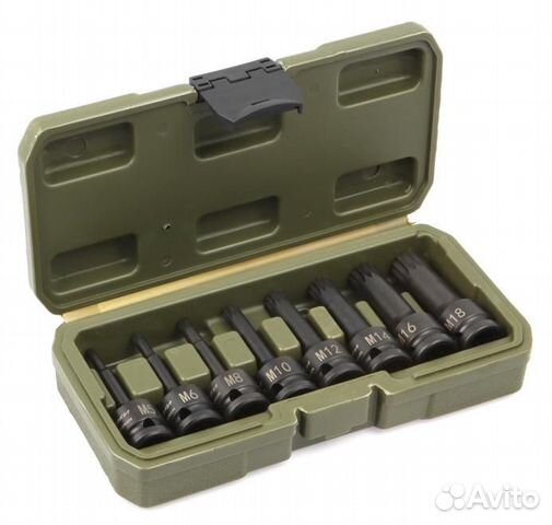 Набор бит -головок ударных 1/2 Spline