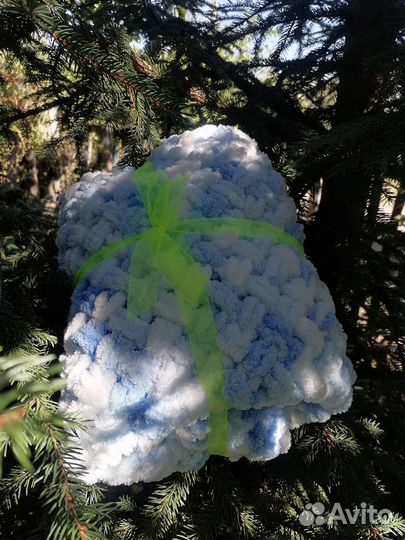 Плед детский вязаный ручная работа